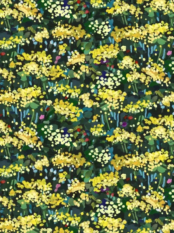 MICHAEL MILLER FABRICS - Tissu patchwork EAT, SLEEP, GARDEN 9060.YELLOW