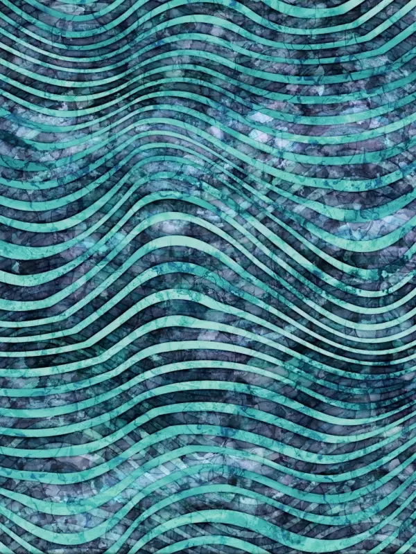 QT FABRICS - AQUATICA par Dan Morris 28126.Q Waves Teal