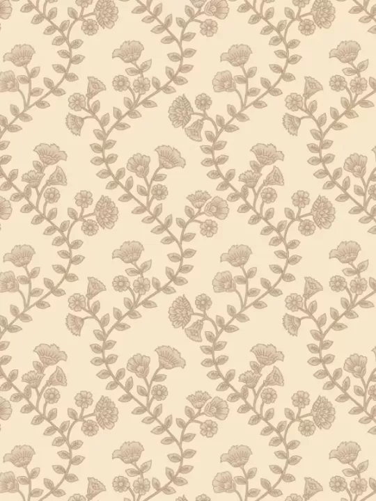 ASHTON par Missie Carpenter 1676.41 Wavy Floral Stripe Ivory