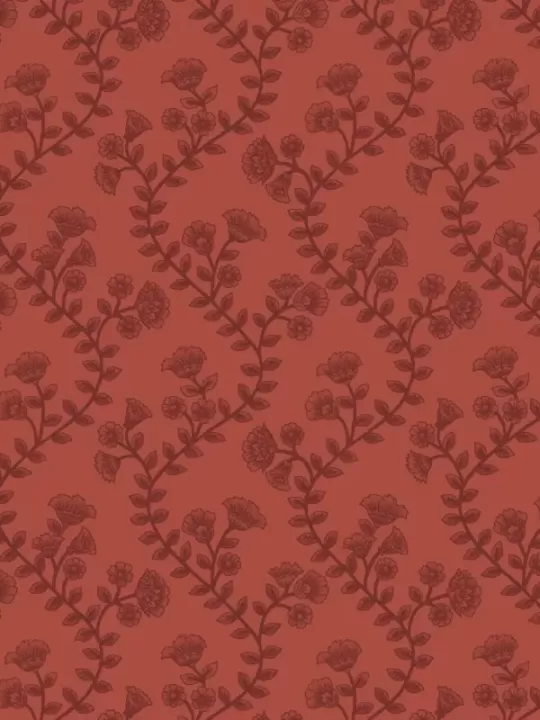 ASHTON par Missie Carpenter 1676.88 Wavy Floral Stripe Red