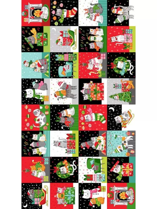 SANTA PAWS par Makower 2478.1 Thumbnails Panel