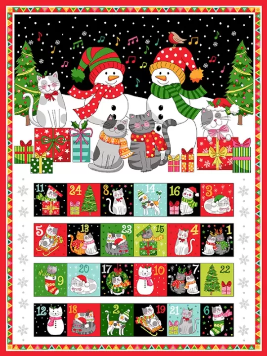 SANTA PAWS par Makower 2477.1 Advent Calendar