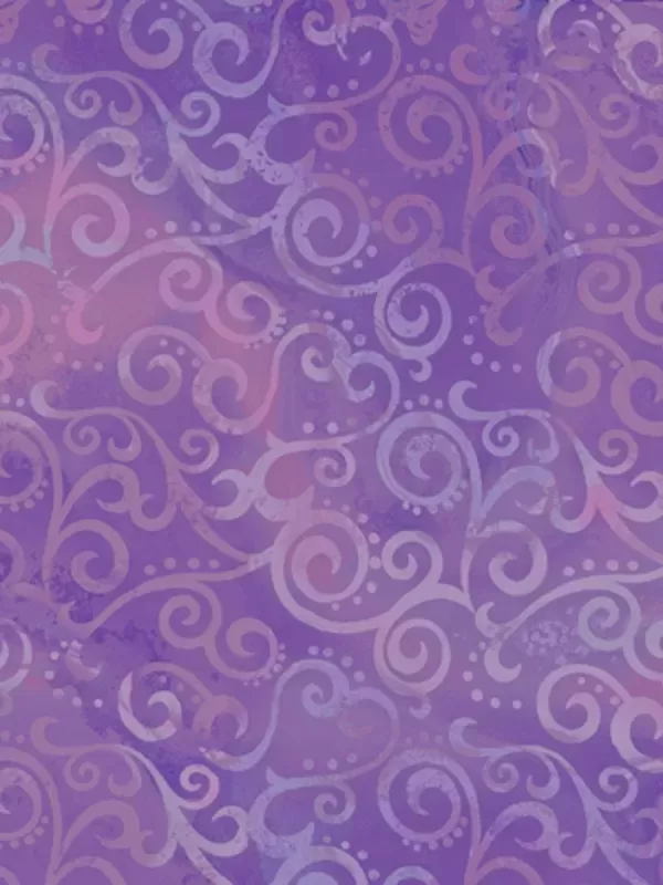 QT FABRICS - Tissu Patchwork OMBRE SCROLL WISTERIA 24174.LV