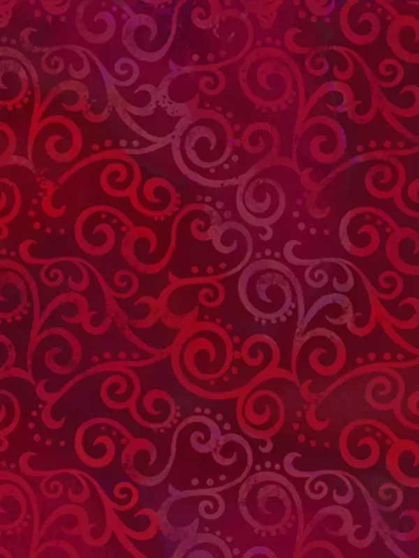 QT FABRICS - Tissu Patchwork OMBRE SCROLL RUBY 24174.M