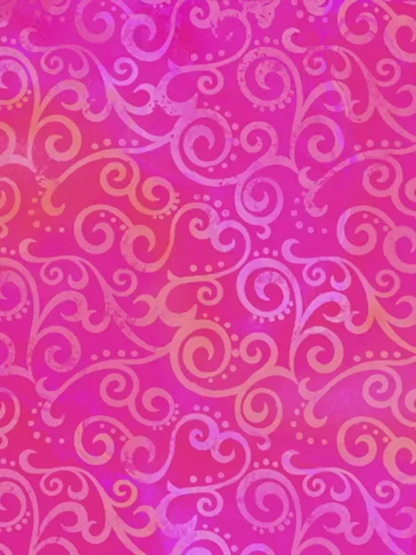 QT FABRICS - Tissu Patchwork OMBRE SCROLL HOT PINK 24174.PV