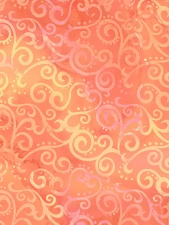 QT FABRICS - Tissu Patchwork OMBRE SCROLL MELON 24174.C