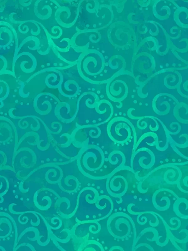 QT FABRICS - Tissu Patchwork OMBRE SCROLL JADE 24174.GQ