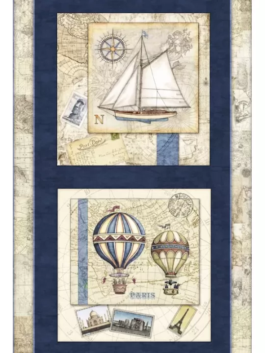 QUILTING TREASURES - Tissu Patchwork WANDERLUST par Dan Morris