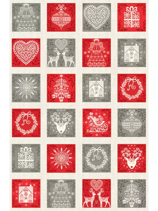 MAKOWER UK - Tissu Patchwork SCANDI CHRISTMAS Réf. 2132-1