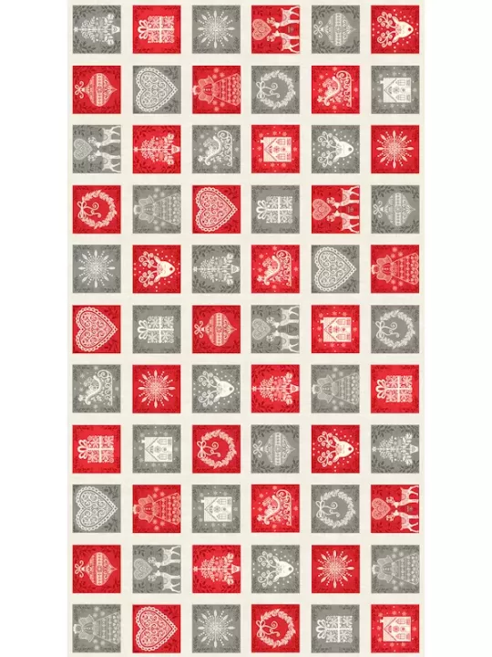 MAKOWER UK - Tissu Patchwork SCANDI CHRISTMAS Réf. 2132-1