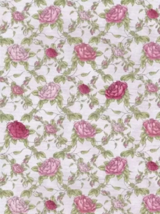 QUILTING TREASURES - Tissu Patchwork MIRABELLE LA VIE EN ROSE par Santoro