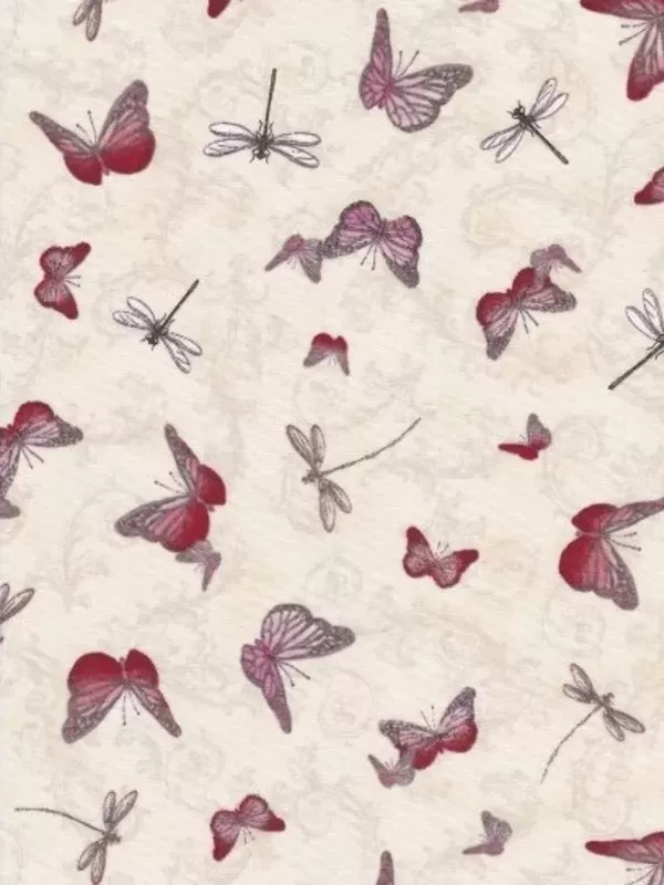 QUILTING TREASURES - Tissu Patchwork MIRABELLE LA VIE EN ROSE par Santoro