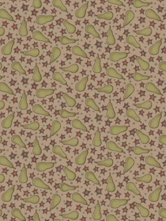 HENRY GLASS FABRICS - ON THE 12th DAY par Anni Downs 2490.34 Taupe Pears