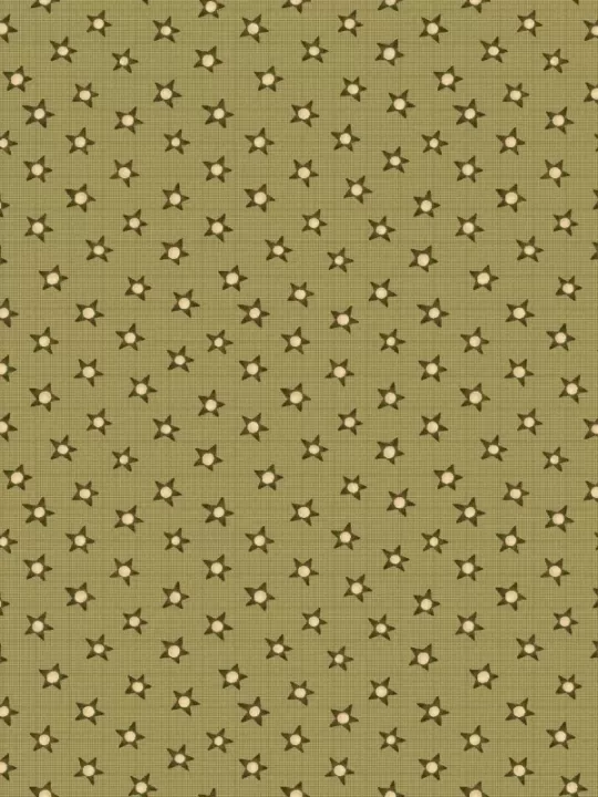 HENRY GLASS FABRICS - ON THE 12th DAY par Anni Downs 2491.66 Green Stars