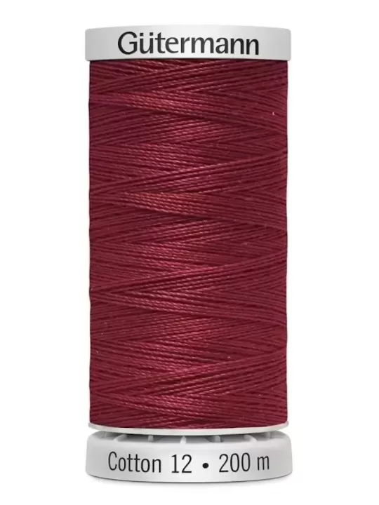 Fil Cotton 12 Gütermann 1035 Dark Burgundy - 200 mètres