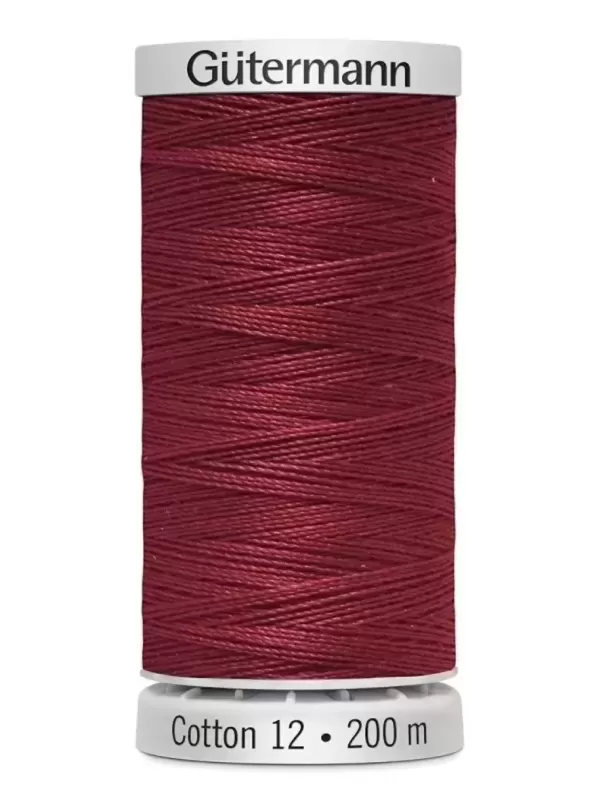 Fil Cotton 12 Gütermann 1035 Dark Burgundy - 200 mètres