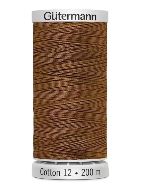 Fil Cotton 12 Gütermann 1056 Medium Tawny Tan - 200 mètres