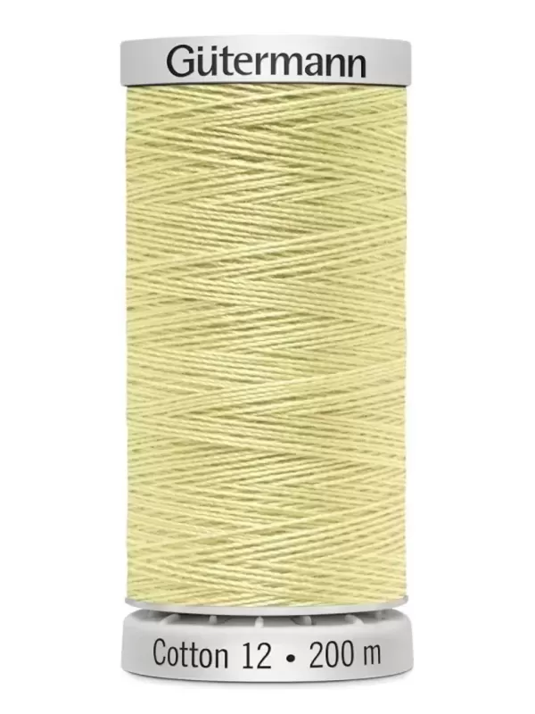 Fil Cotton 12 Gütermann 1061 Pale Yellow - 200 mètres