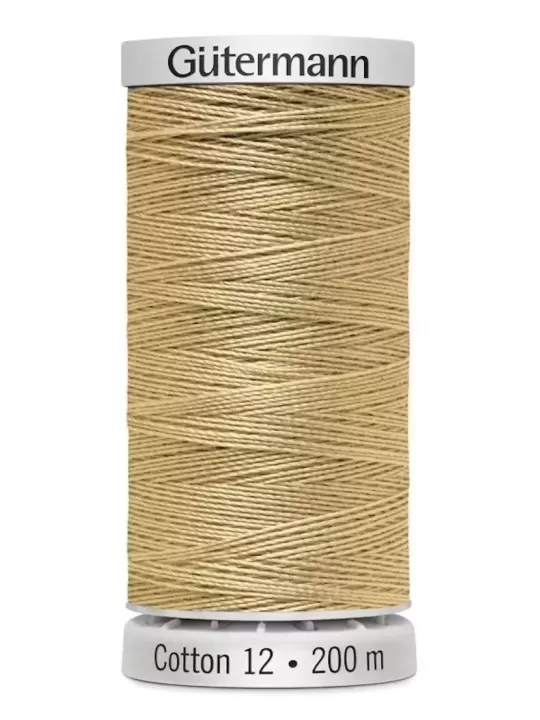 Fil Cotton 12 Gütermann 1070 Gold - 200 mètres