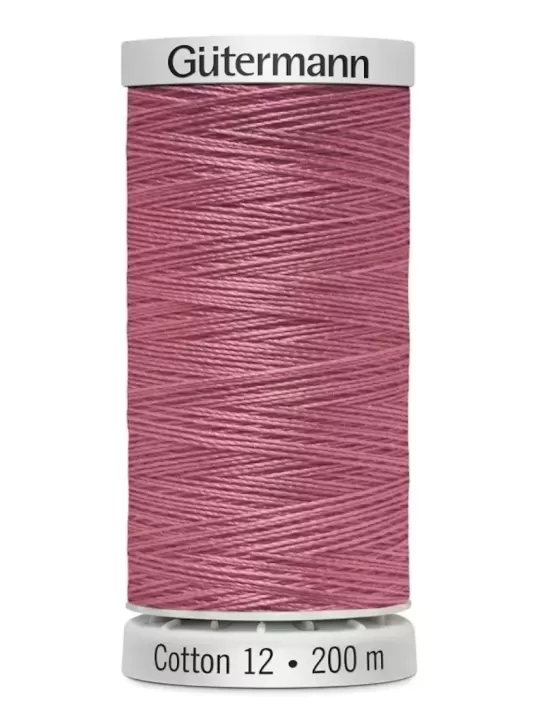 Fil Cotton 12 Gütermann 1119 Dark Mauve - 200 mètres