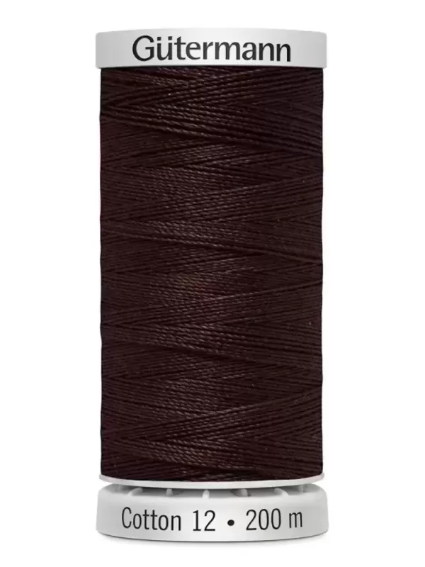 Fil Cotton 12 Gütermann 1130 Dark Brown - 200 mètres