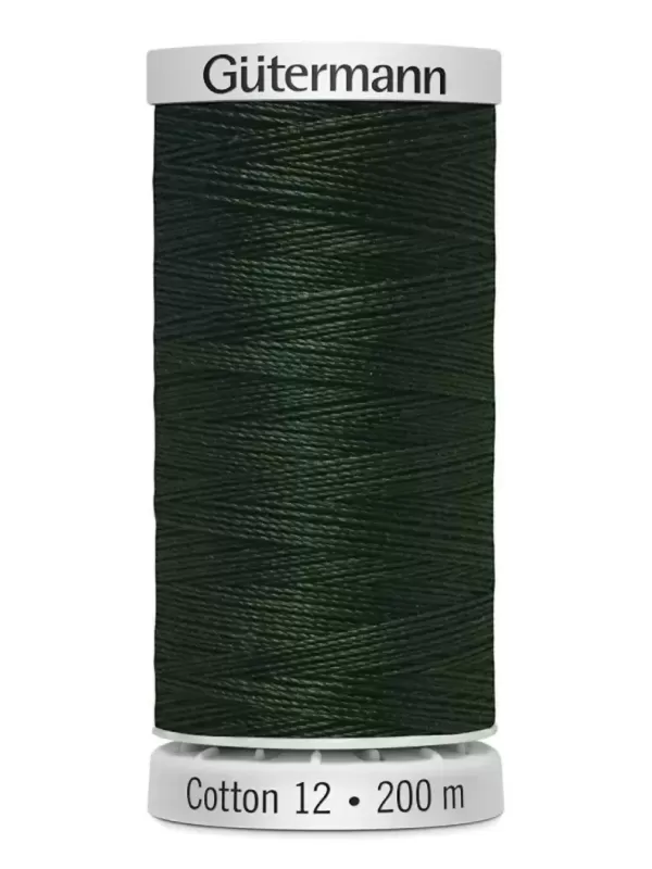 Fil Cotton 12 Gütermann 1174 Dark Pine Green - 200 mètres