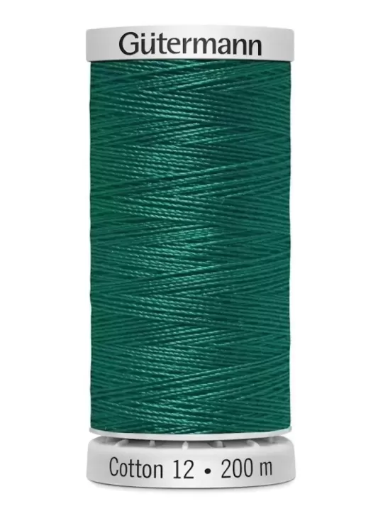 Fil Cotton 12 Gütermann 1230 Dark Teal - 200 mètres