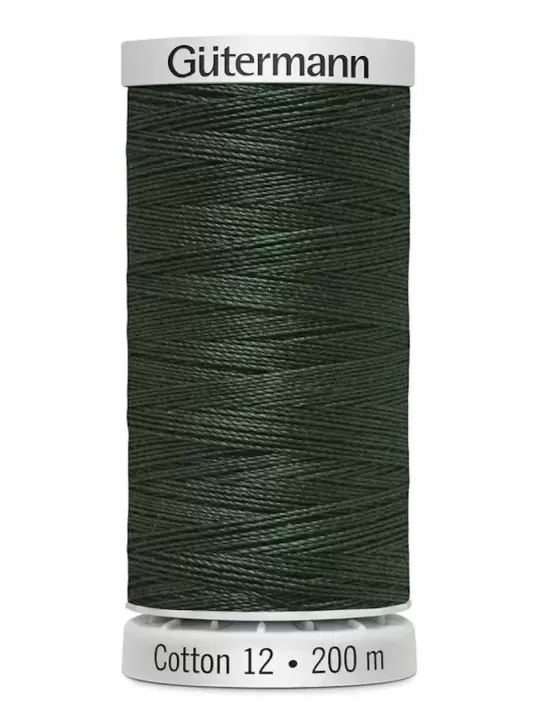 Fil Cotton 12 Gütermann 1232 Classic Green - 200 mètres