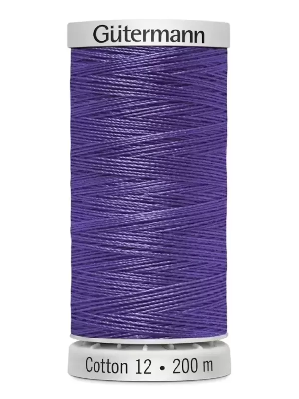 Fil Cotton 12 Gütermann 1235 Deep Purple - 200 mètres