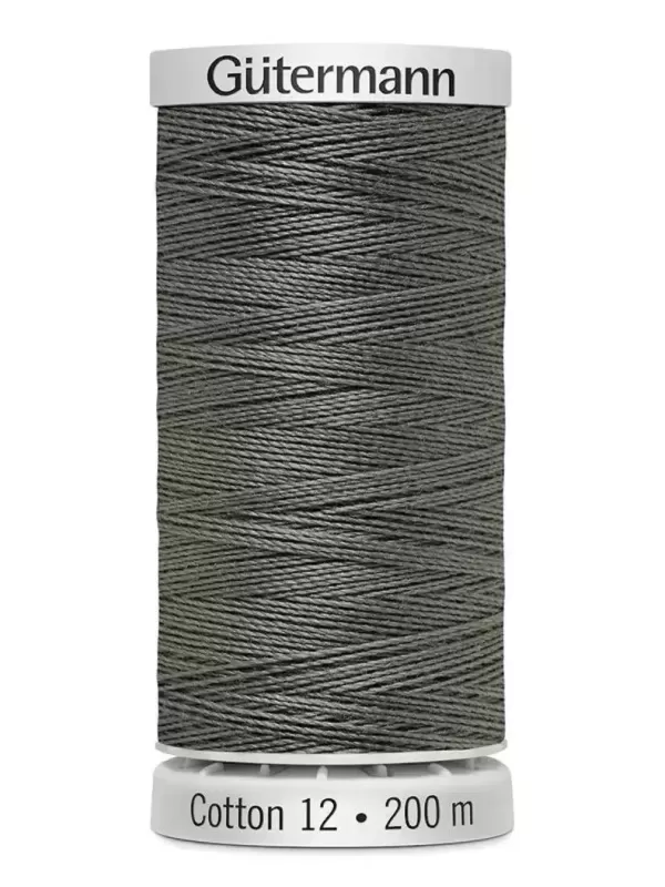 Fil Cotton 12 Gütermann 1270 Dark Gray Khaki - 200 mètres