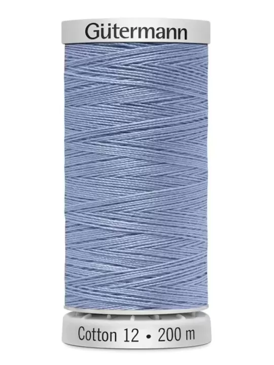 Fil Cotton 12 Gütermann 1292 Heron Blue - 200 mètres