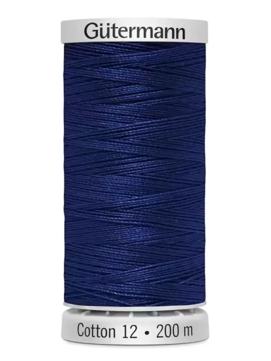 Fil Cotton 12 Gütermann 1293 Deep Nassau Blue - 200 mètres