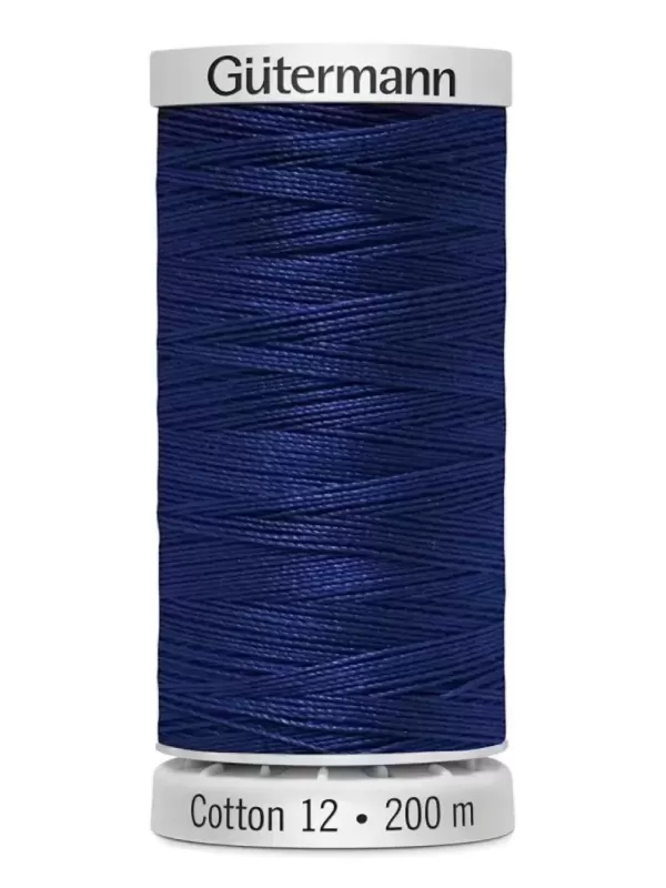 Fil Cotton 12 Gütermann 1293 Deep Nassau Blue - 200 mètres