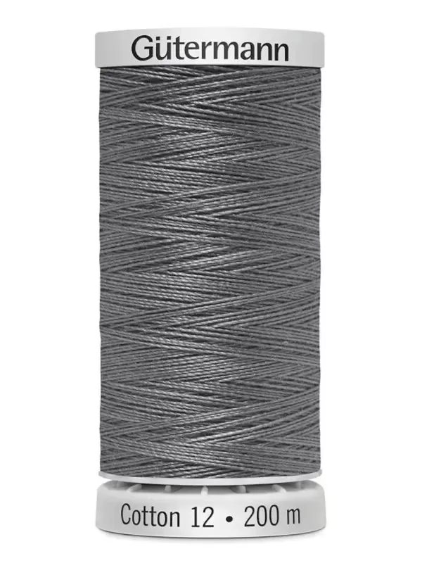 Fil Cotton 12 Gütermann 1295 Sterling - 200 mètres