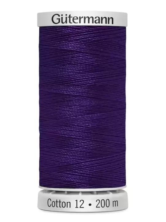 Fil Cotton 12 Gütermann 1299 Purple Shadow - 200 mètres