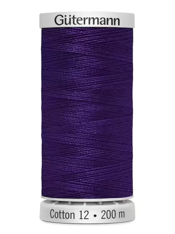 Fil Cotton 12 Gütermann 1299 Purple Shadow - 200 mètres