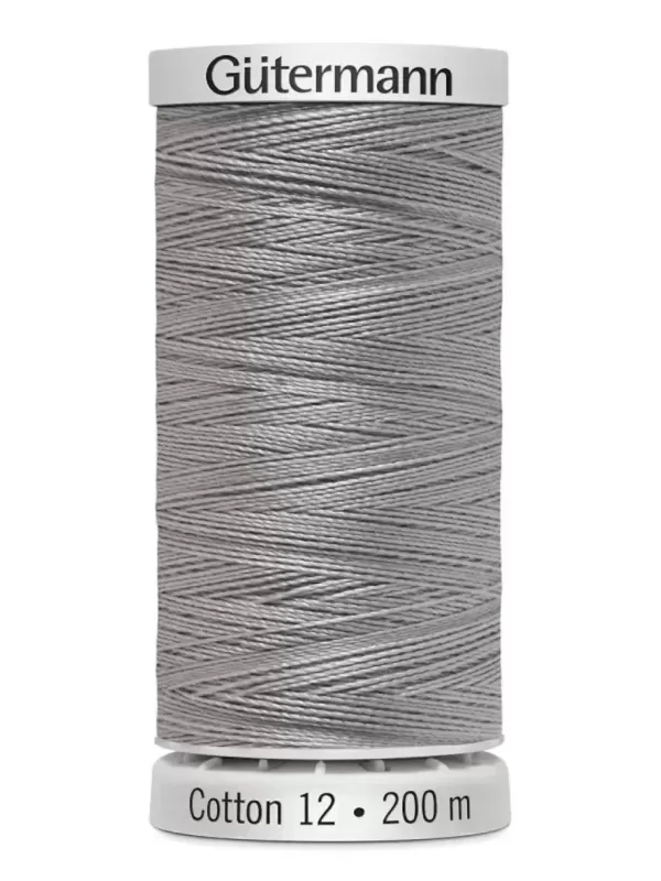 Fil Cotton 12 Gütermann 1328 Nickel Gray - 200 mètres