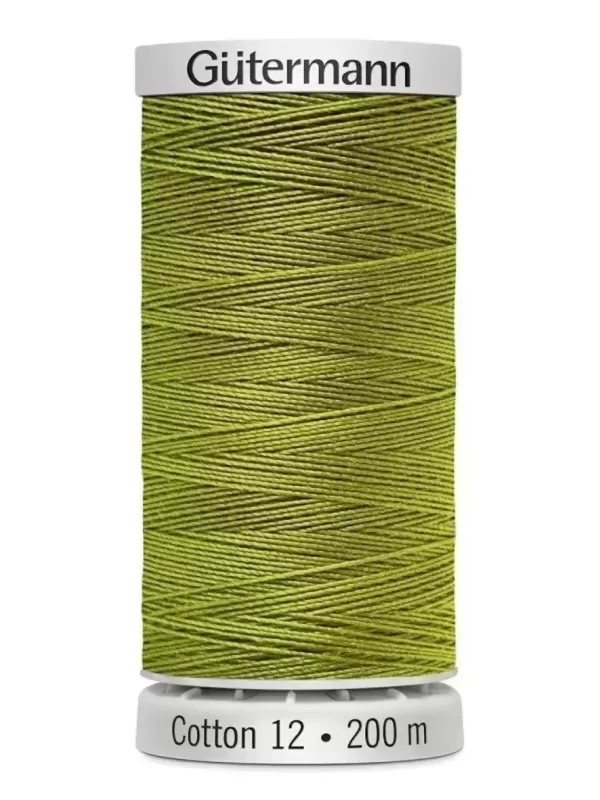 Fil Cotton 12 Gütermann 1332 Deep Chartreuse - 200 mètres