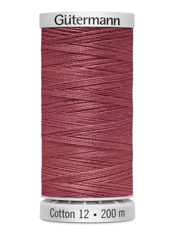 Fil Cotton 12 Gütermann 1558 Tea Rose - 200 mètres