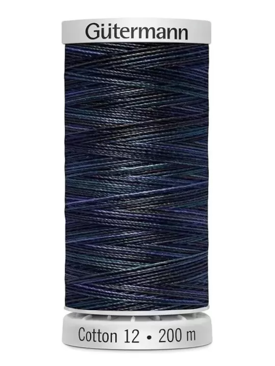 Fil Cotton 12 Gütermann 4022 Midnight Sky - 200 mètres