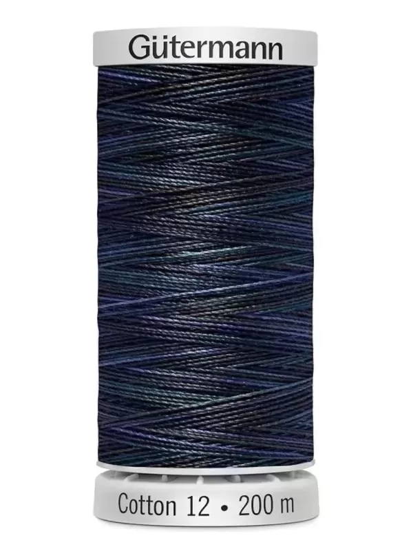 Fil Cotton 12 Gütermann 4022 Midnight Sky - 200 mètres