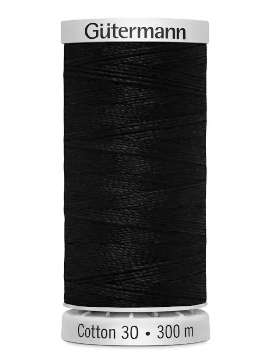 Fil Cotton 30 Gütermann 1005 Black - 300 mètres