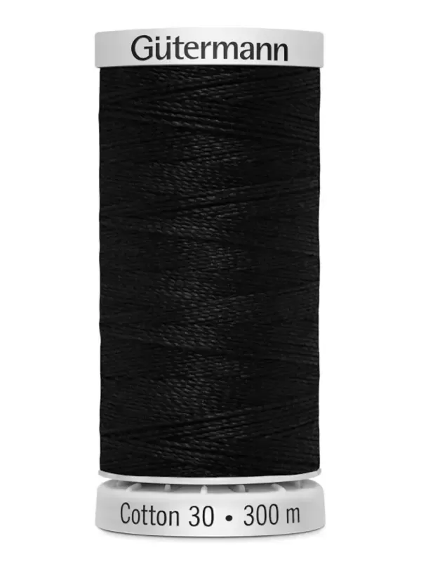 Fil Cotton 30 Gütermann 1005 Black - 300 mètres