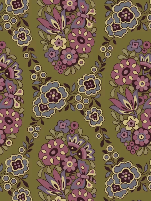 ANDOVER FABRICS - EVERLASTING par Renée Nanneman A-418-G Cameo Moss