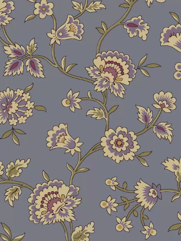 ANDOVER FABRICS - EVERLASTING par Renée Nanneman A-419-B1 Flourish Periwinkle