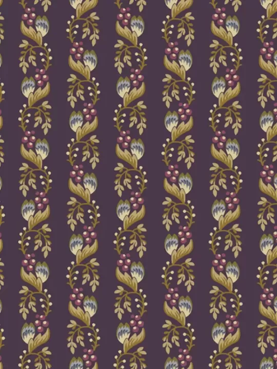 ANDOVER FABRICS - EVERLASTING par Renée Nanneman A-421-B Grapevine Eggplant