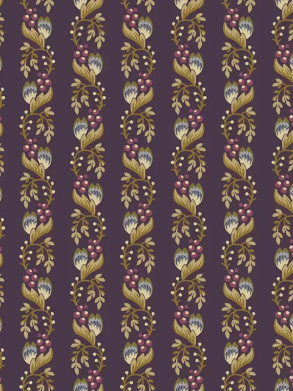 ANDOVER FABRICS - EVERLASTING par Renée Nanneman A-421-B Grapevine Eggplant