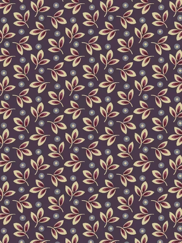 ANDOVER FABRICS - EVERLASTING par Renée Nanneman A-422-B Foliage Blueberry