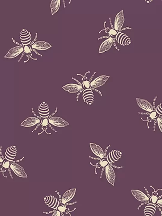 ANDOVER FABRICS - FRENCH BEES par Renee Nanneman 9084.P2 Ripe Plum