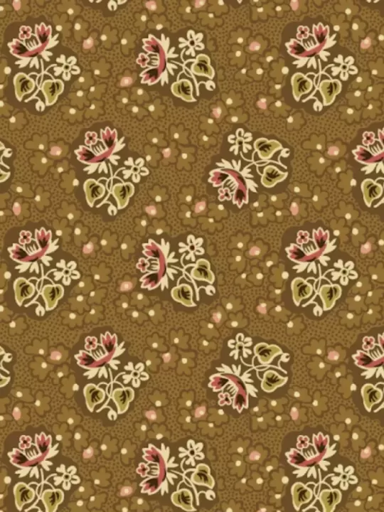 ANDOVER FABRICS - OAK ALLEY par Di Ford-Hall 9929.N Floral Sprigs Clay